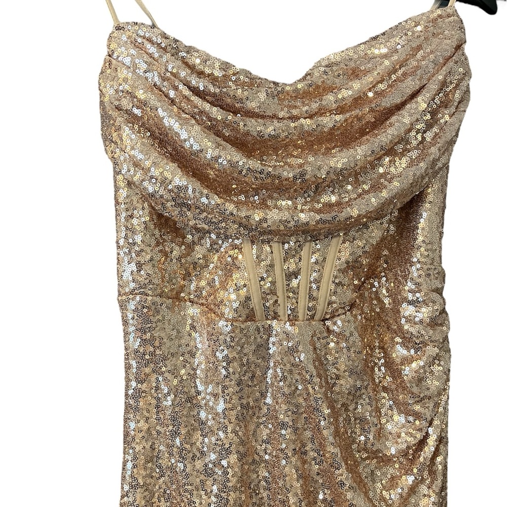 Sequin Gold Evening Dress XXL